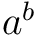 $a^b$