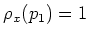 $ \rho_x(p_1)=1 $