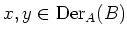 $ x,y \in \operatorname{Der}_A(B)$