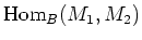 $ \operatorname{Hom}_B(M_1, M_2)$