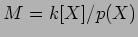 $ M=k[X]/p(X)$