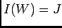 $I(W)=J$