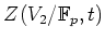 $ Z(V_2/{\mathbb{F}}_p,t)$