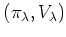 $ (\pi_\lambda, V_\lambda)$