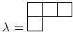 $ \lambda=\yng(3,1)$