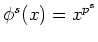 $\displaystyle \phi^s(x)=x^{p^s}
$