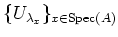 $ \{U_{\lambda_x}\}_{x \in \operatorname{Spec}(A)}$