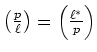 $ {\left(\frac{p}{\ell}\right)}={\left(\frac{\ell^*}{p}\right)} $