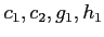 $ c_1,c_2,g_1,h_1$