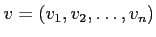 $ v=(v_1,v_2,\dots,v_n)$