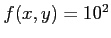 $ f(x,y)=10^2$