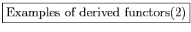 \fbox{Examples of derived functors(2)}