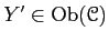 $ Y'\in \operatorname{Ob}(\mathcal{C})$