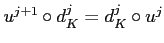 $\displaystyle u^{j+1} \circ d^j_K = d^j_K \circ u^j
$