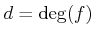 $ d=\deg(f)$