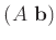 $\displaystyle (A \ \mathbf b)
$