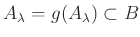 $ A_\lambda =g(A_\lambda)\subset B$