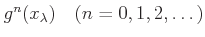 % latex2html id marker 1151
$ g^n(x_\lambda) \quad (n=0,1,2,\dots)$