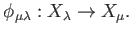 $\displaystyle \phi_{\mu\lambda} :X_\lambda \to X_\mu.
$