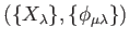 $ (\{X_\lambda\}, \{\phi_{\mu\lambda}\})$