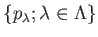 $\displaystyle \{p_\lambda; \lambda \in \Lambda\}
$