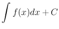 $\displaystyle \int f (x) d x +C
$