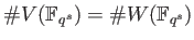 % latex2html id marker 861
$ \char93 V(\mathbb{F}_{q^s})= \char93 W(\mathbb{F}_{q^s})$