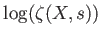 $\displaystyle \log(\zeta(X,s))$